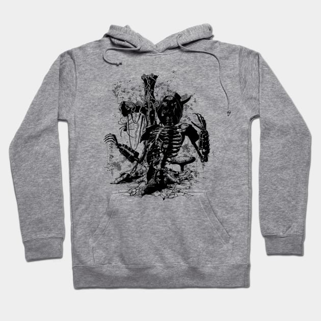 Skeleton Black&White Hoodie by SimonBreeze